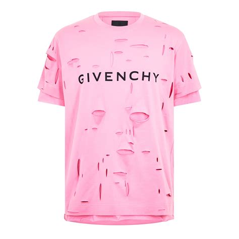 givenchy long t shirt|givenchy distressed t shirt.